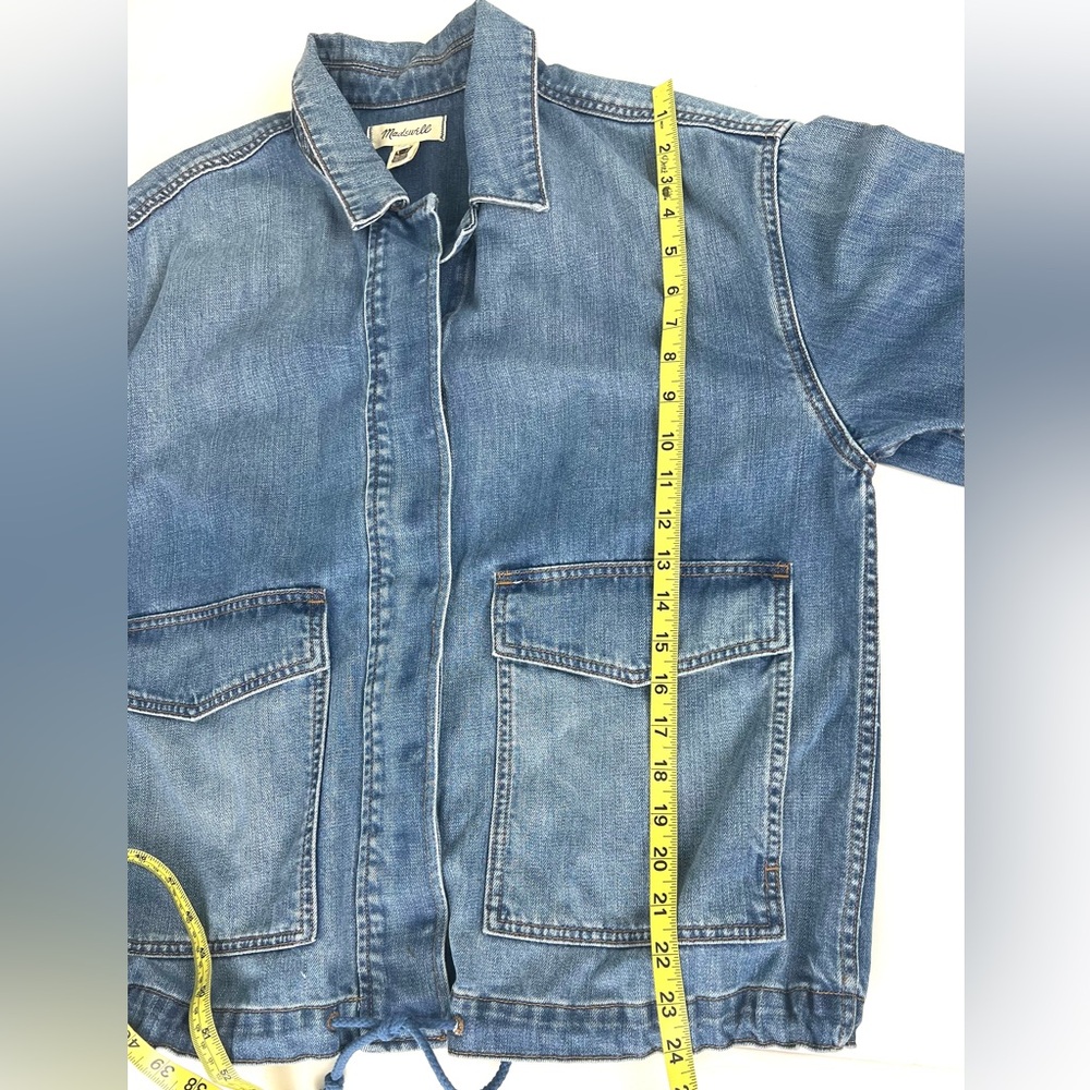 Madewell Drawstring Shirt Jean Jacket - Picture 11 of 12
